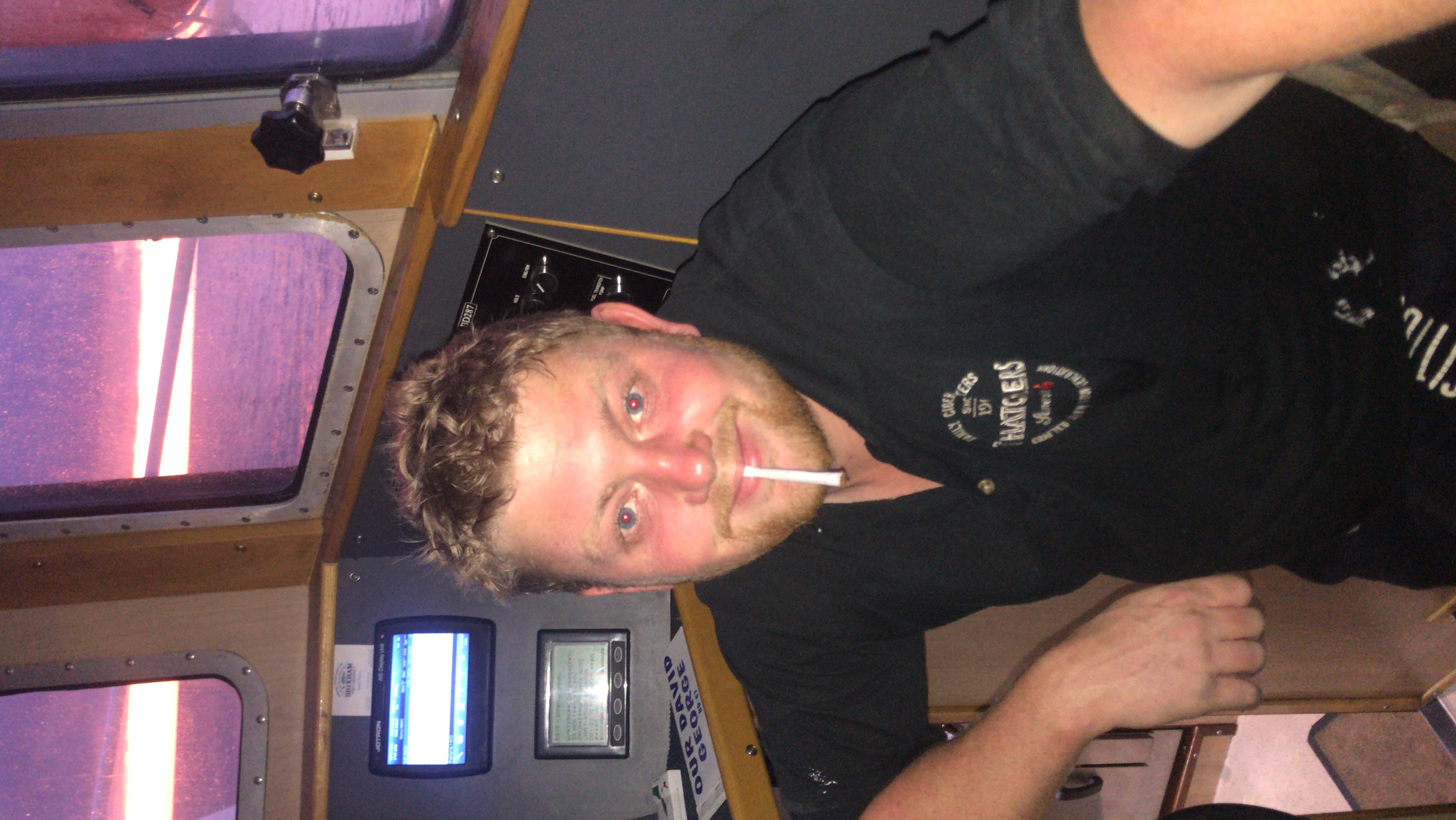 Skipper in the wheelhouse