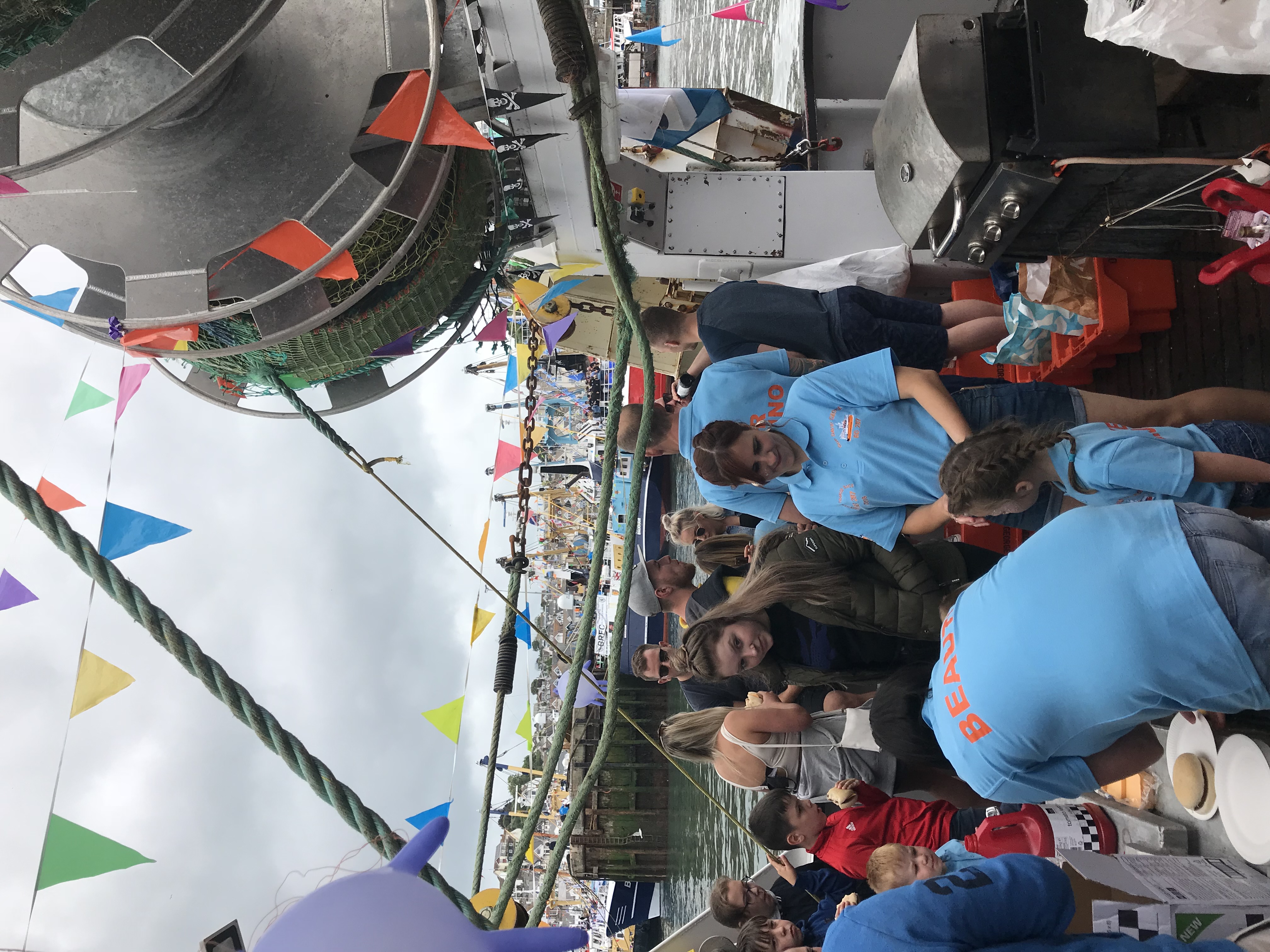 Harbour festival — crew aboard the boat