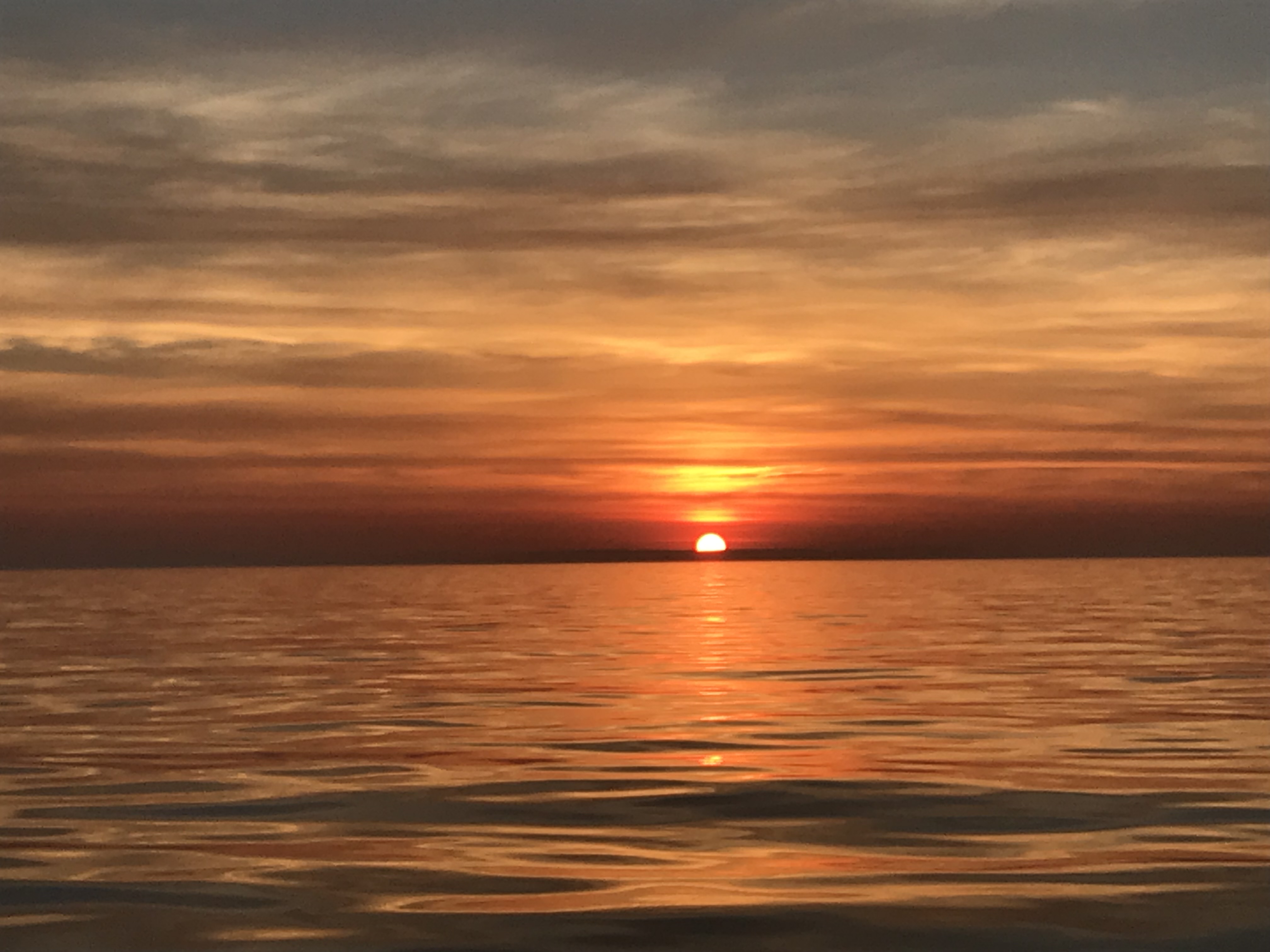 Golden sunset over the sea