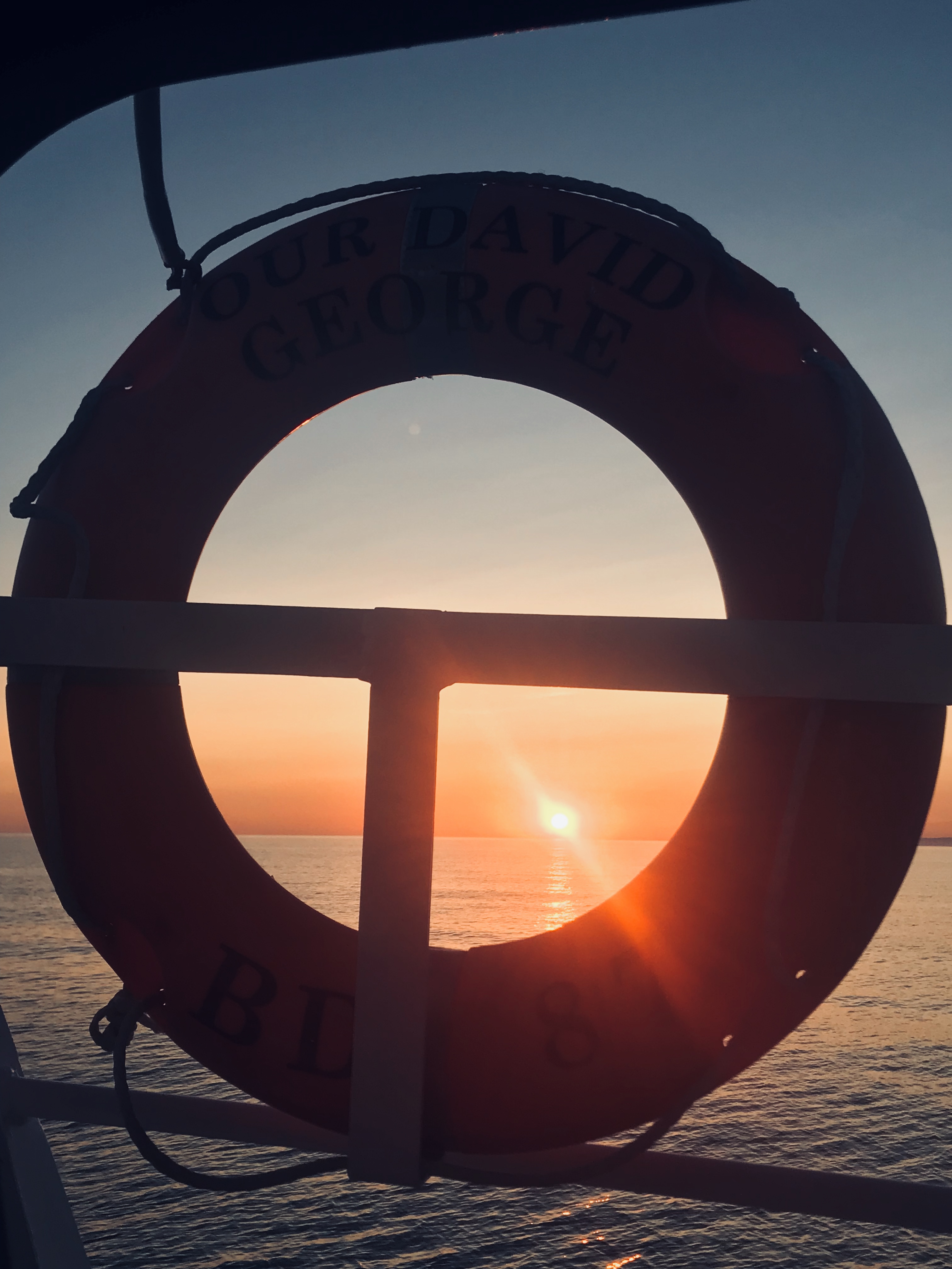Life ring sunrise — Our David George
