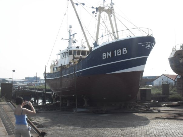 BM188 hauled out at the boatyard