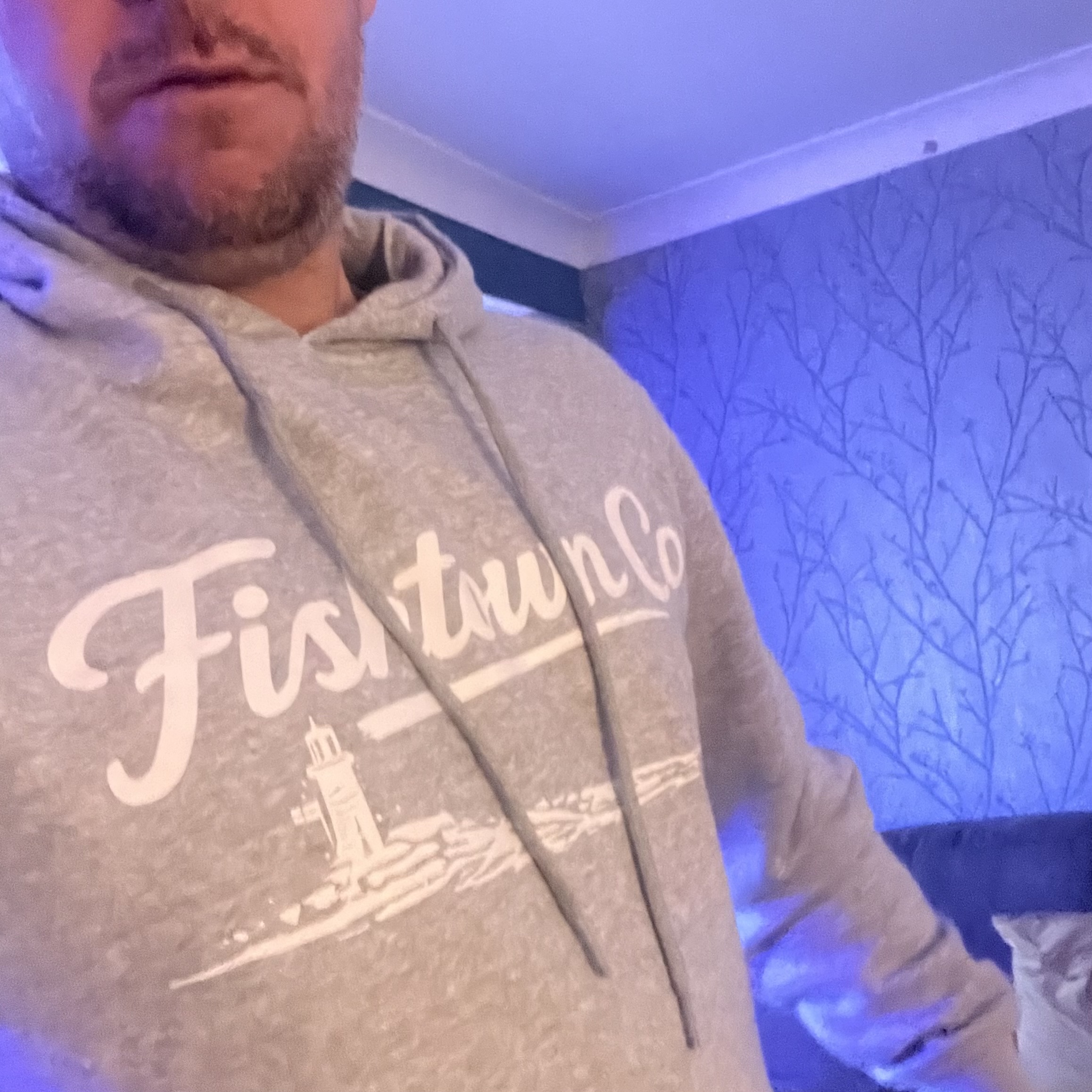 Fishtown Co hoodie — lighthouse print