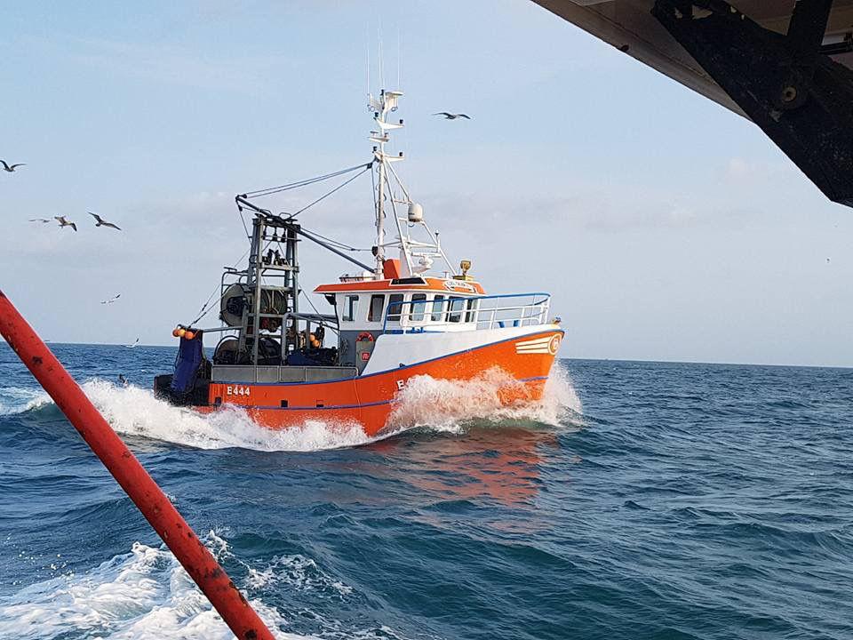 E444 at sea — calm blue day