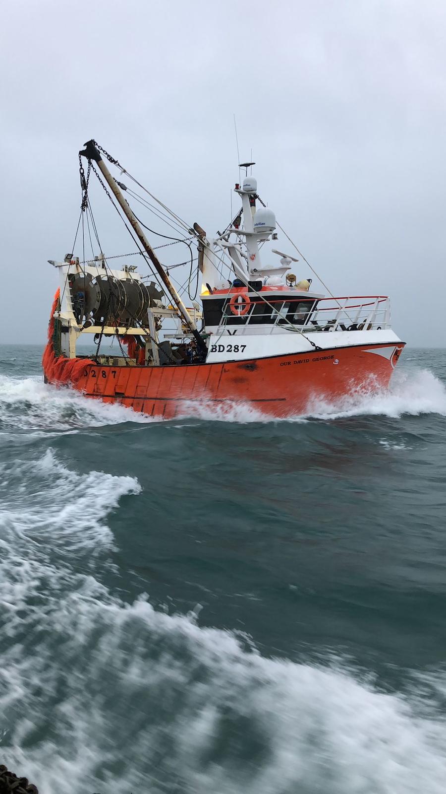 BD287 in heavy weather — grey seas