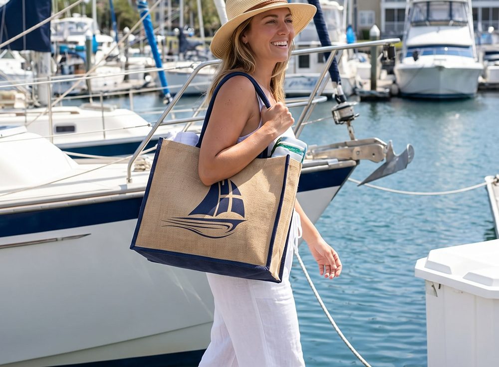 Natural Starched Jute Classic Shopper